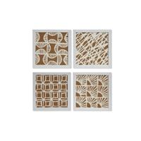 Set van 4 Schilderijen Home ESPRIT Modern 22 x 2 x 22 cm (4 Onderdelen)