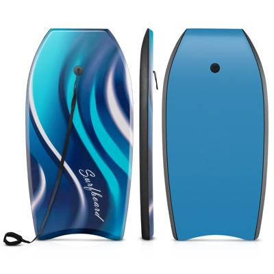 104 cm Lichtgewicht Bodyboard Boogieboard met EPS-kern voor Tieners & Volwassenen Surfplank voor Strand Zee & Zwembad