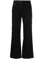 Saks Potts pantalon en cuir Rose à coupe droite - Noir