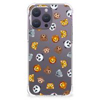 Doorzichtige Silicone Hoesje voor iPhone 15 Pro Max Dieren Emojis