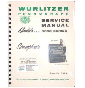 Wurlitzer 3800 Americana Jukebox Service Manual