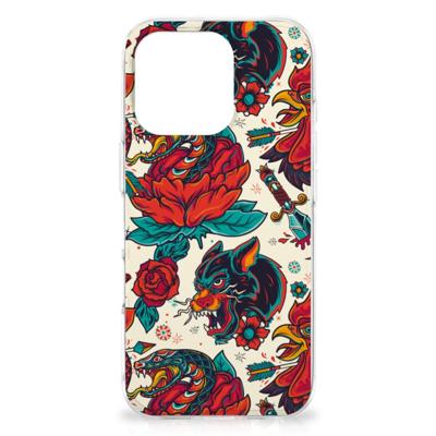 Siliconen Hoesje met foto voor iPhone 16 Pro Max Old Skool