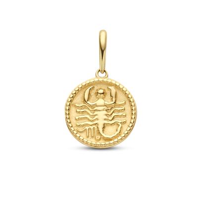Minimalistische sterrenbeeld bedel - 14K GOUD - Scorpio - schorpioen - Goud