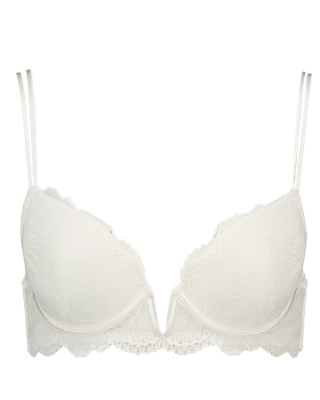Cheeky plunge Padded BH - Wit