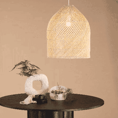 Nohr Hanglamp 'Bambie' Rattan, 53cm