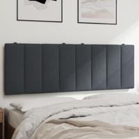 Hoofdbordkussen 140 cm fluweel donkergrijs