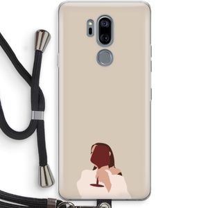 I drink wine: LG G7 Thinq Transparant Hoesje met koord