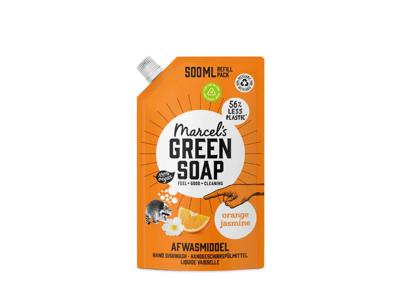 Marcel&apos;s Green Soap Refill - afwasmiddel - sinaasappel & jasmijn - 500ml