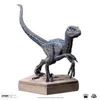 Jurassic World Icons Statue Velociraptor Blue 9 cm - thumbnail