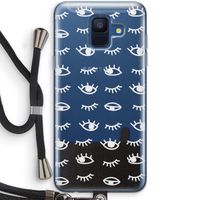 Eye pattern #3: Samsung Galaxy A6 (2018) Transparant Hoesje met koord