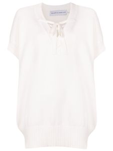 Gloria Coelho blouse à fermeture nouée - Blanc