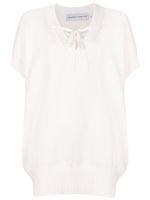 Gloria Coelho blouse à fermeture nouée - Blanc