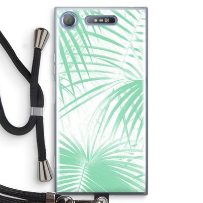 Palmbladeren: Sony Xperia XZ1 Transparant Hoesje met koord