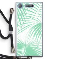 Palmbladeren: Sony Xperia XZ1 Transparant Hoesje met koord