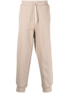 Emporio Armani pantalon de jogging en coton biologique à lien de resserrage - Tons neutres