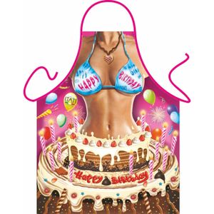 Sexy kookschort Happy Birthday vrouw   -