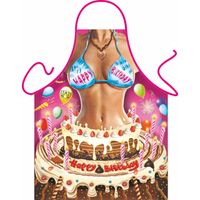 Sexy kookschort Happy Birthday vrouw   -