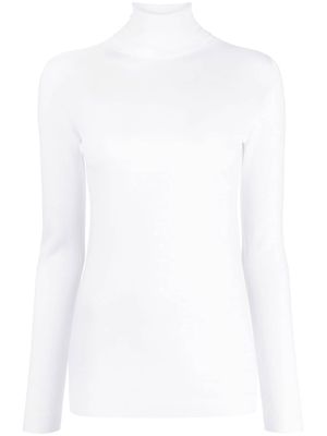 Fabiana Filippi pull nervuré à col roulé - Blanc