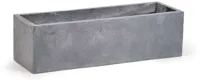 Mcollections balkonbak clayfibre 60x17,2x17,2 cm grijs