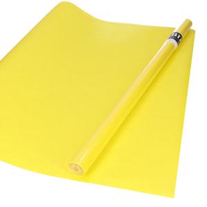 1x Rol kraft inpakpapier geel 200 x 70 cm   -