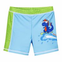 Playshoes zwemshort Dino Blauw Groen Maat