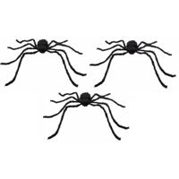 Mega spin XL - 3x - zwart - kunststof - 125 x 75 cm - Halloween decoratie