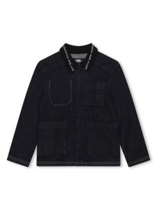 Karl Lagerfeld Kids veste en jean à logo au col - Noir