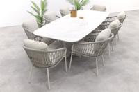 SUNS Palermo/Nappa Deens Ovale tuinset - Neolith® - 280 x 116 cm. -9-delig