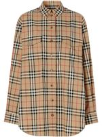 Burberry chemise oversize à carreaux - Tons neutres