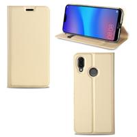 Huawei P20 Lite Hoesje Goud met Opbergvakje Huawei P20 Lite Hoesje Goud met Opbergvakje