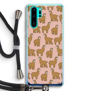 Alpacas: Huawei P30 Pro Transparant Hoesje met koord