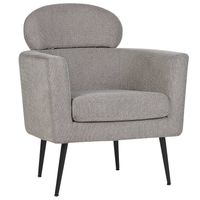 Beliani SOBY - Fauteuil-Grijs-Polyester