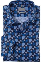 OLYMP Comfort Fit Overhemd blauw, Motief - thumbnail