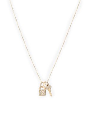 Sydney Evan collier à pendentif en or jaune 14 ct