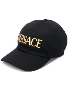 Versace casquette à logo brodé - Noir