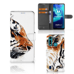 Hoesje Motorola G8 Power Lite Watercolor Tiger