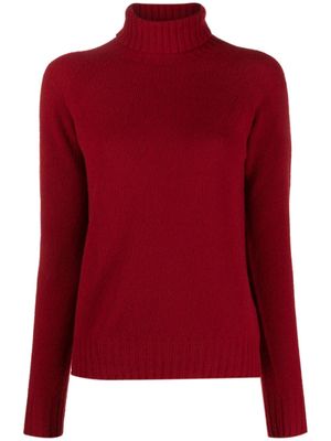 Drumohr pull en laine à col roulé - Rouge