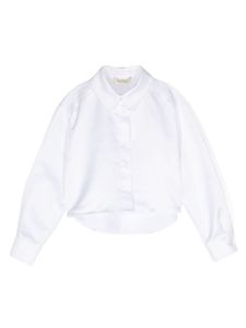 TWINSET Kids chemise unie à manches longues - Blanc