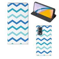 OnePlus Nord 2 5G | Hoesje met Magneet | Zigzag Blauw
