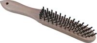Condor draadborstel steel brush 4-row curved wooden post