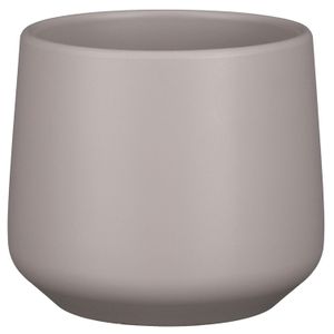 Bloempot mat taupe keramiek voor kamerplant H14 x D15.5 cm