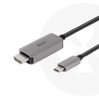 club3D CAC-1587 HDMI-kabel USB-C / HDMI Aansluitkabel USB-C stekker, HDMI-A-stekker 3.00 m Zwart/grijs - thumbnail