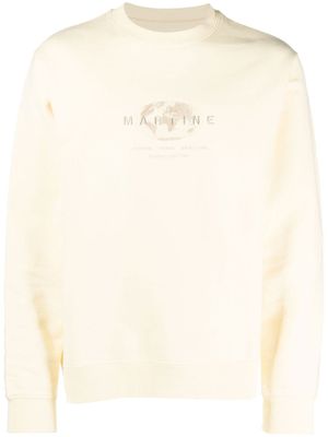 Martine Rose sweat en coton à logo brodé - Jaune