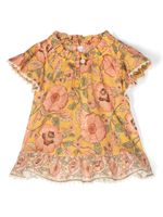 ZIMMERMANN Kids blouse fleurie Junie à bord volanté - Jaune - thumbnail