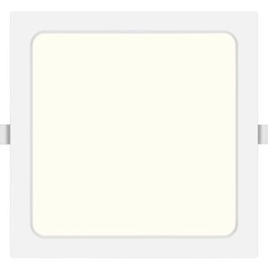 LED Downlight Pro - Aigi Trinko - Inbouw Vierkant 20W - Natuurlijk Wit 4000K - Mat Wit - Kunststof - 224mm