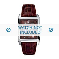 Guess horlogeband W95014G1 Leder Bruin + bruin stiksel - thumbnail