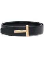 TOM FORD ceinture à plaque logo 30 mm - Noir - thumbnail