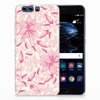 Huawei P10 Plus TPU Case Pink Flowers