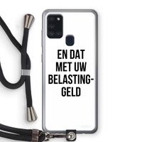 Belastinggeld: Samsung Galaxy A21s Transparant Hoesje met koord