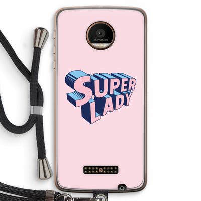Superlady: Motorola Moto Z Force Transparant Hoesje met koord